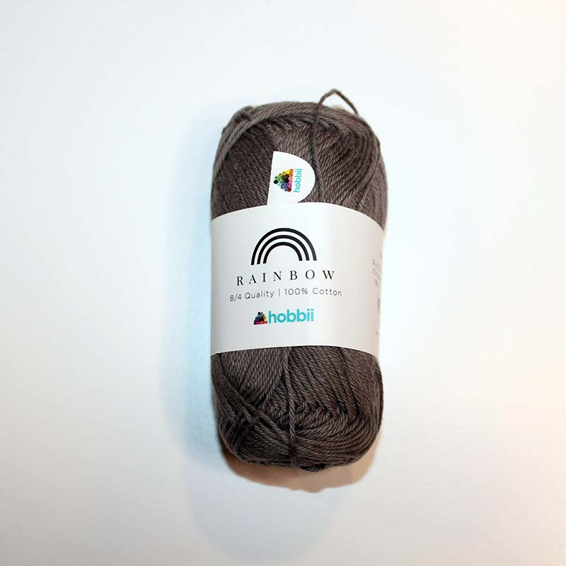 Hobbii Rainbow Cotton 8/4 in 12 Taupe - Image 1