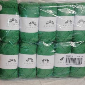 Hobbii Rainbow Cotton 8/4 in 22 Deep Green - Image 4