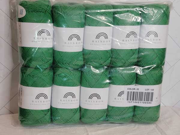 Image of Hobbii Rainbow Cotton 8/4 in 22 Deep Green