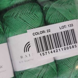 Hobbii Rainbow Cotton 8/4 in 22 Deep Green - Image 3