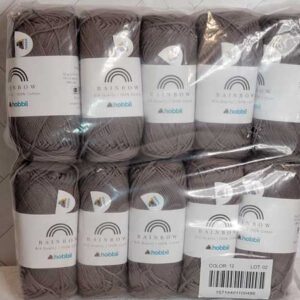 Hobbii Rainbow Cotton 8/4 in 12 Taupe - Image 4