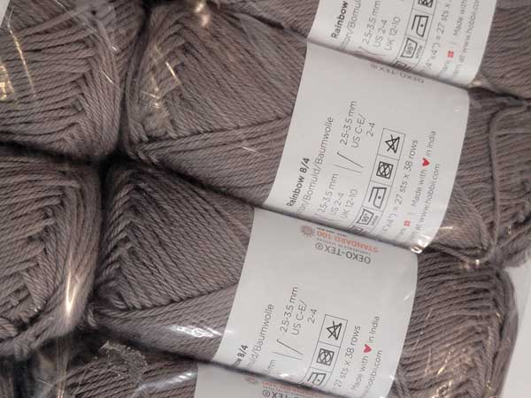 Image of Hobbii Rainbow Cotton 8/4 in 12 Taupe