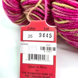 Plymouth Yarn Happy Feet in 25 Pink Green Variegated - Image 2