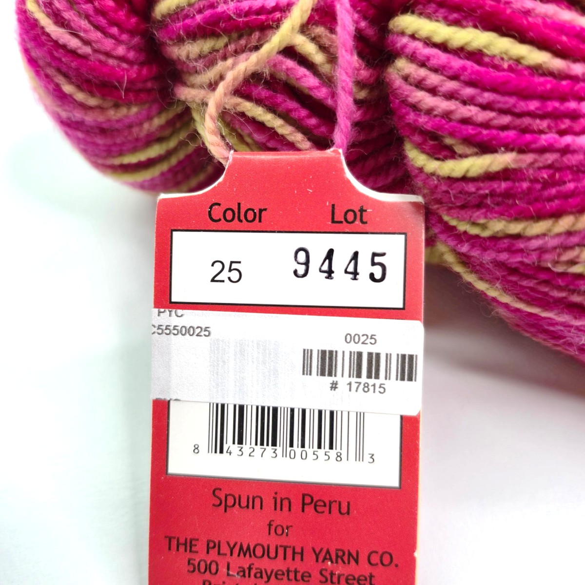 Plymouth Yarn Happy Feet in 25 Pink Green Variegated - Image 2