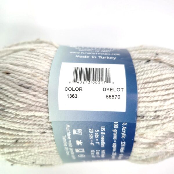 Image of Plymouth Yarn Encore Tweed in 1363 Ivory Tweed