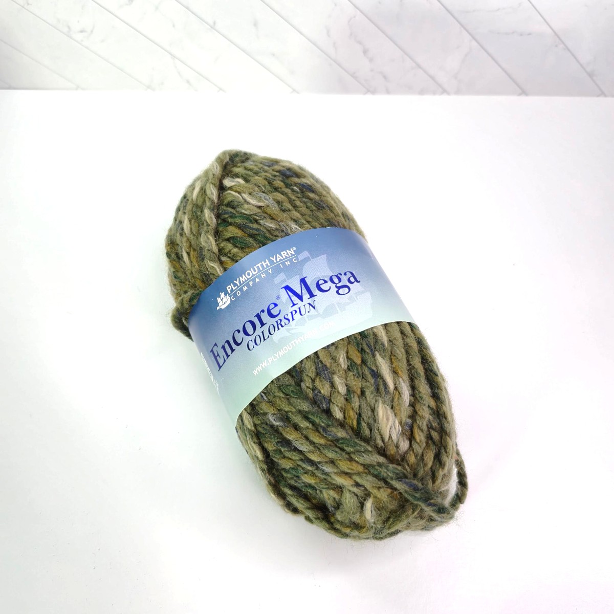 Plymouth Yarn Encore Mega in 7159 Greens - Image 1