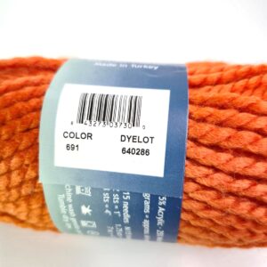 Plymouth Yarn Encore Mega in 691 Orange - Image 2