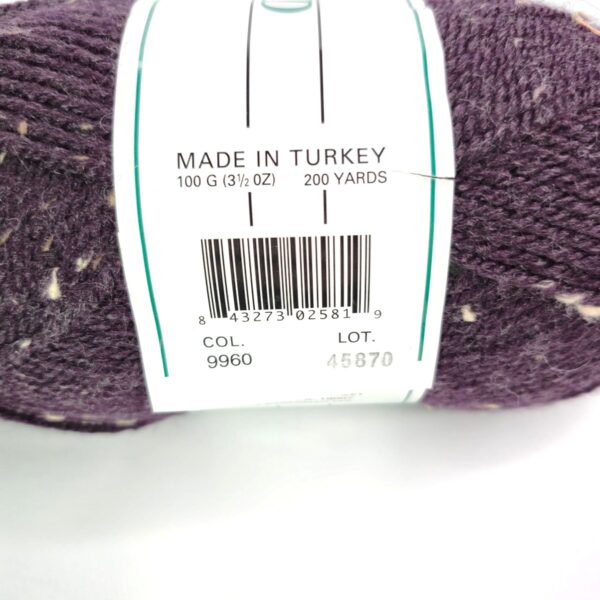 Image of Plymouth Yarn Encore Tweed in 9960 Deepest Midnight
