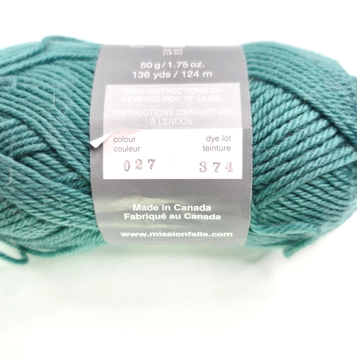 Mission Falls 136 Merino Superwash in 27 Teal - Image 2
