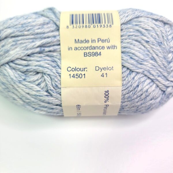 Image of Debbie Bliss Cotton Denim Aran in 14501 Light Blue Denim