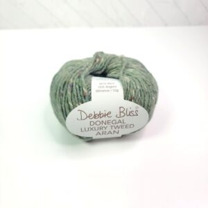 Debbie Bliss Donegal Luxury Tweed Aran in 8 Soft Green - Image 1