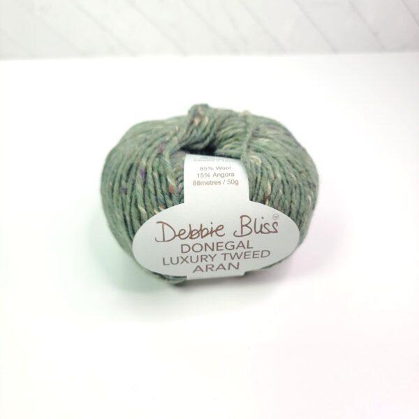 Debbie Bliss Donegal Luxury Tweed Aran in 8 Soft Green