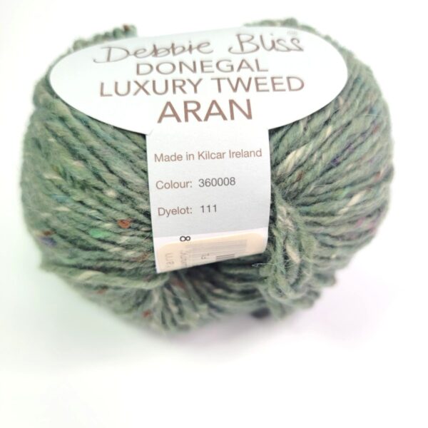 Image of Debbie Bliss Donegal Luxury Tweed Aran in 8 Soft Green