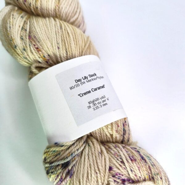 Image of Lily And Pine Fibre Arts Day Lily Sock in Creme Caramel