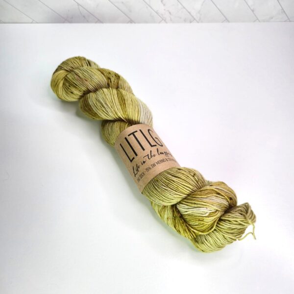 Image of Life in the Long Grass Fine Sock in Green Oakmoss