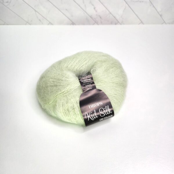 Image of Garnstudio DROPS Kid-Silk in 47 Pistachio Ice Cream