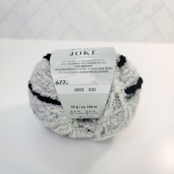 Image of Lang Yarns Joke in 5 Black and White