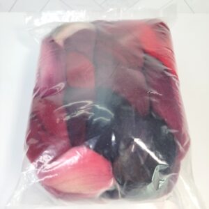 HipStrings Hand Dyed Superwash Targhee Wool Combed Top in The Trivial Side of Love - Image 1