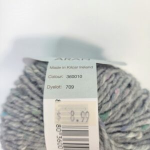 Debbie Bliss Donegal Luxury Tweed Aran w/ Angora in 360010 Gray - Image 2