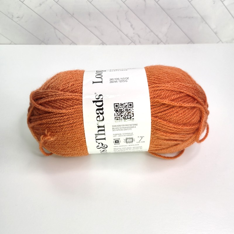 Loops & Threads Impeccable Solids in 1630 Pumpkin - Image 1