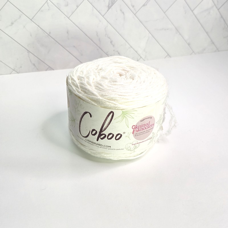 Lion Brand Coboo in 100 White - Image 1