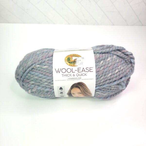 Lion Brand Wool-Ease Thick and Quick Stripes in 554 Stormfront