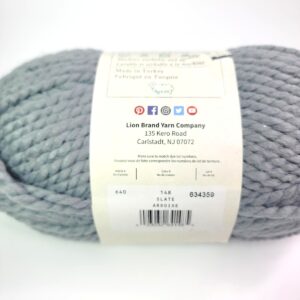 Lion Brand Wool-Ease Thick and Quick Solids in 148 Slate - Image 2