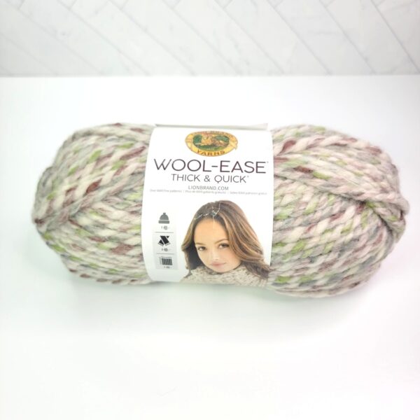 Image of Lion Brand Wool-Ease Thick and Quick Stripes in 551 Fern