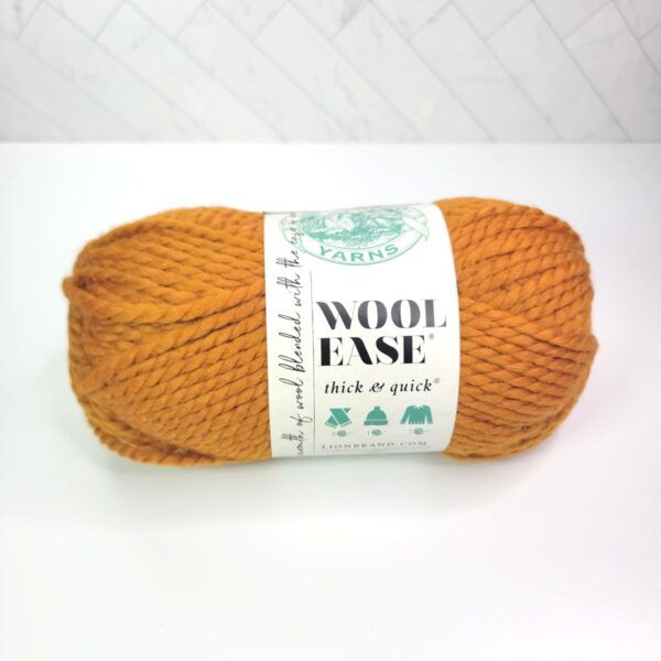 Lion Brand Wool-Ease Thick and Quick Solids in 189 Butterscotch