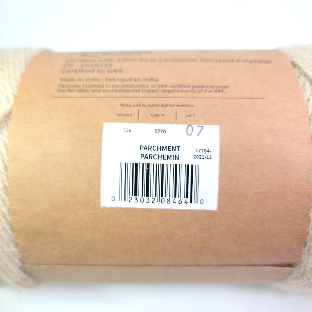 Lion Brand Re-Spun in 099N Parchment - Image 3