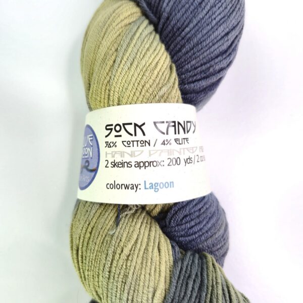 Image of Blue Moon Fiber Arts Hand Painted Sock Candy in Lagoon