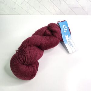 Cloudborn Fibers Merino Superwash Sock Twist in 10-023 Garnet Heather
