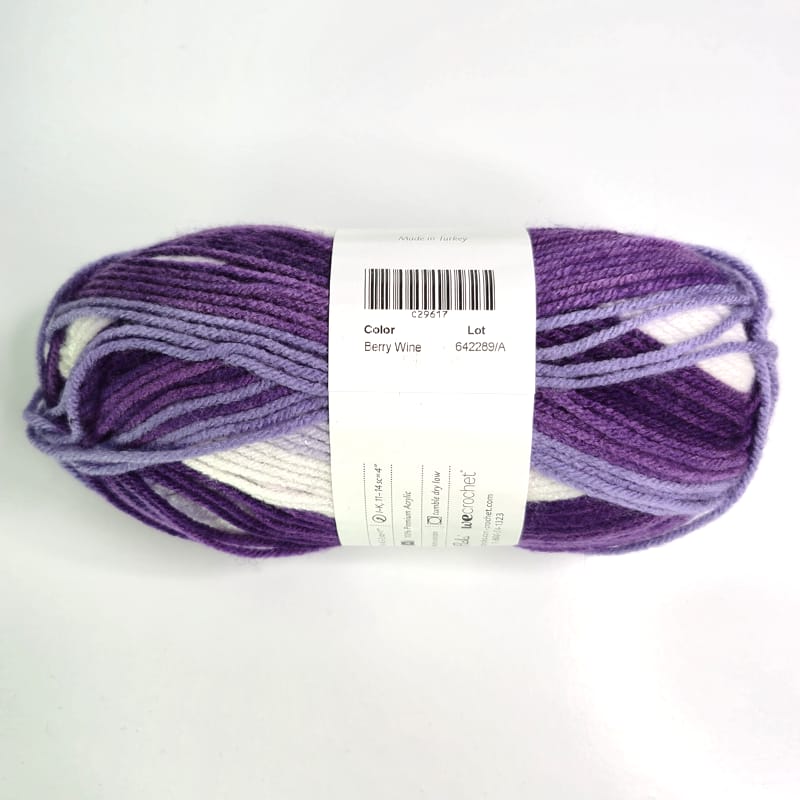 Knit Picks Brava Stripe in Berry Wine - Image 2