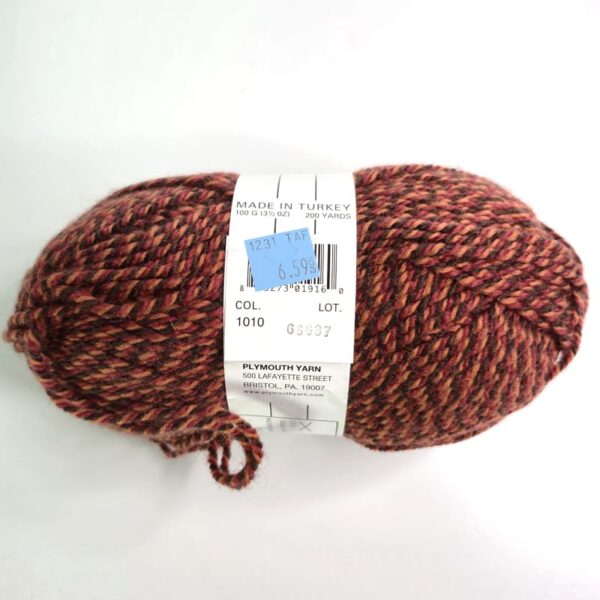 Image of Plymouth Yarn Encore Worsted Solids & Heathers in 1010 Brown Tweed