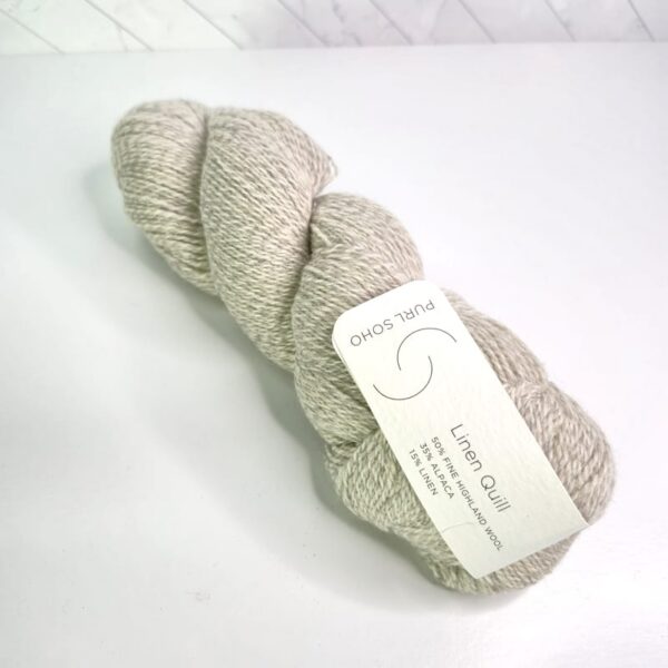 Purl Soho Linen Quill in 1020 Oatmeal Gray