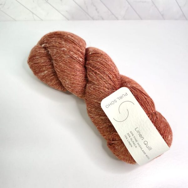 Purl Soho Linen Quill in 1270 Kiln Red