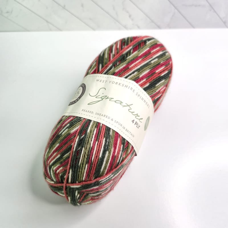 West Yorkshire Spinners Signature 4 PLY Self Striping or Patterning in 886 Hollyberry - Image 1