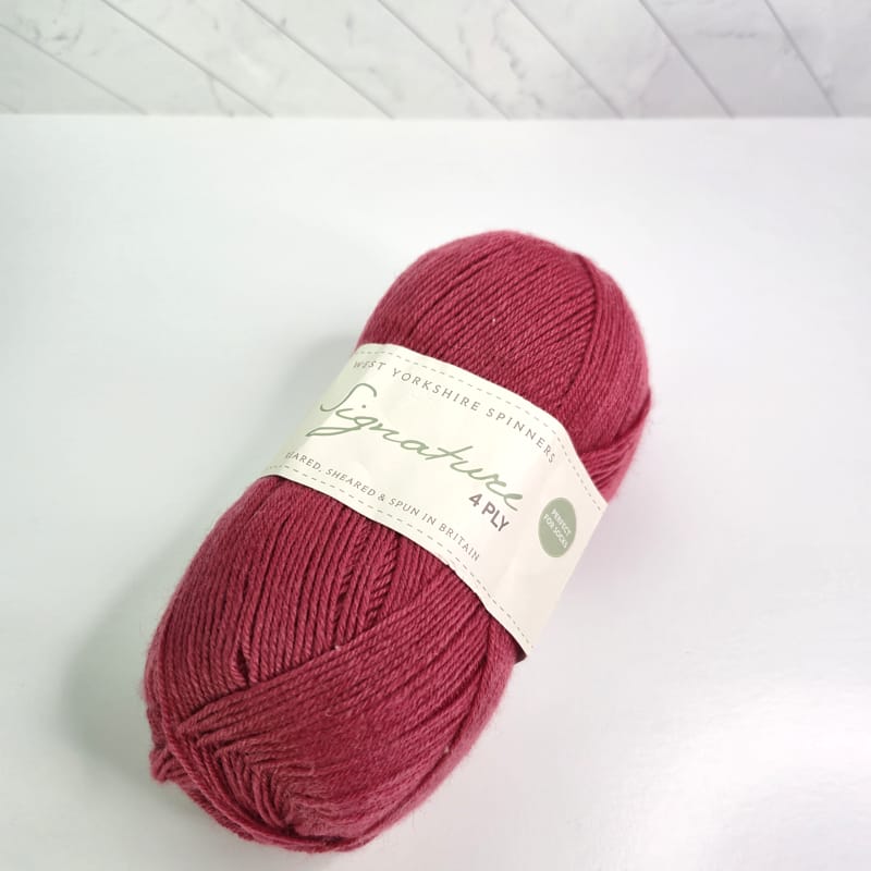 West Yorkshire Spinners Signature 4 PLY Solids in 529 Cherry Drop - Image 1
