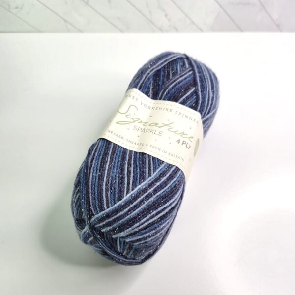 Image of West Yorkshire Spinners Signature 4 PLY Sparkle in 906 Silent Night