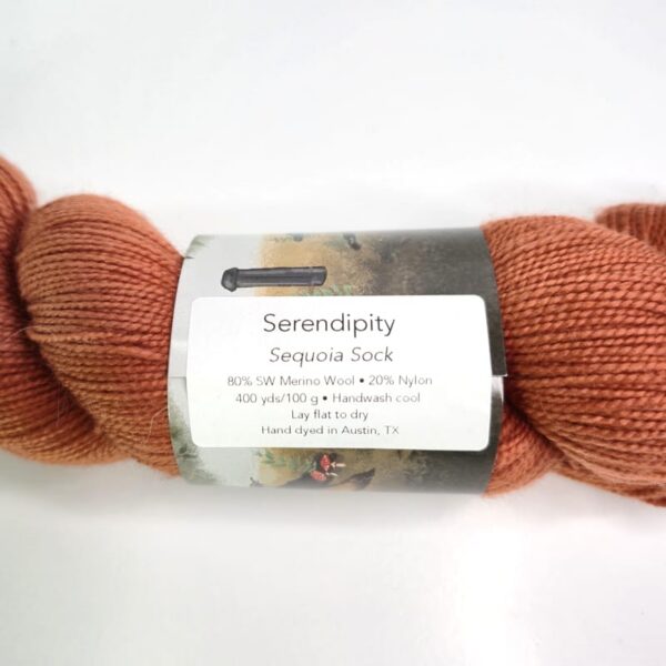 Image of Treehouse Knits Sequoia Sock in Serendipity in Orange Tonal