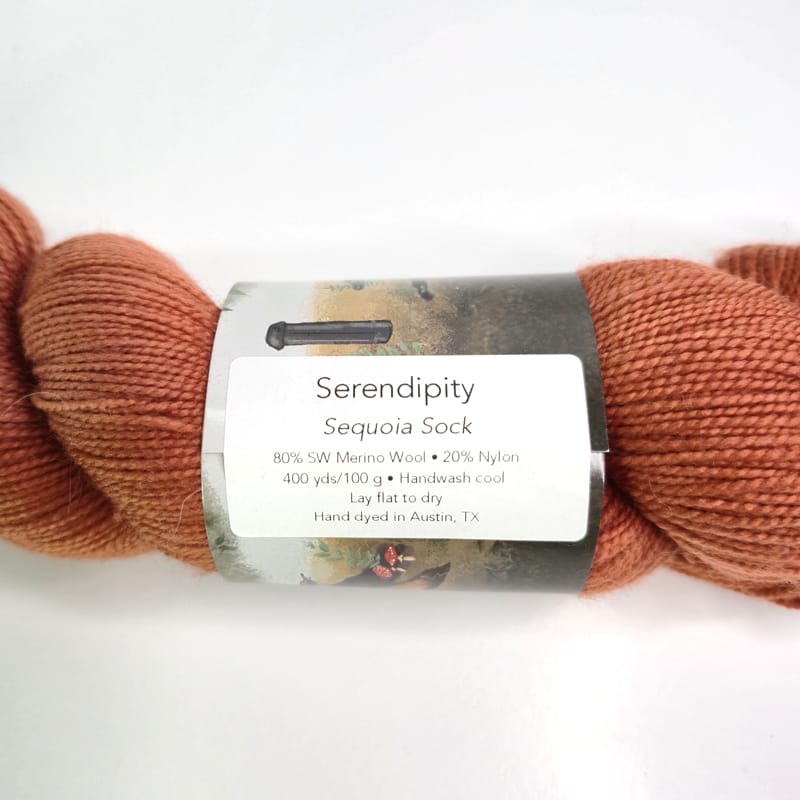 Treehouse Knits Sequoia Sock in Serendipity in Orange Tonal - Image 2