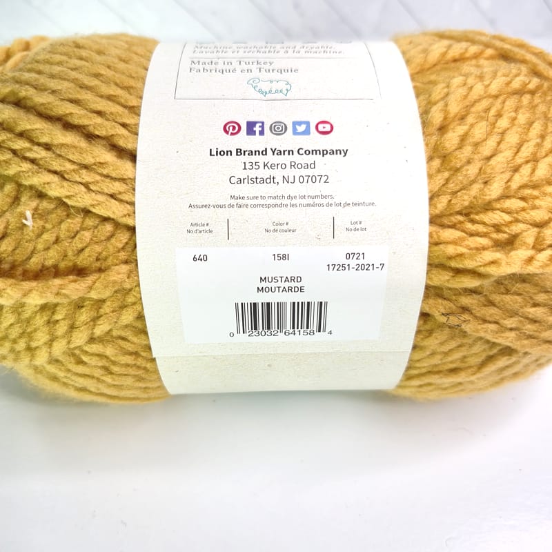 Lion Brand Wool Ease Thick & Quick in 158 Mustard - Image 2
