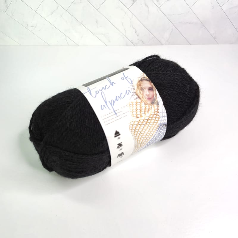 Lion Brand Touch of Alpaca in 153 Black - Image 1
