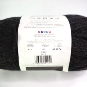 Lion Brand Touch of Alpaca in 153 Black - Image 2