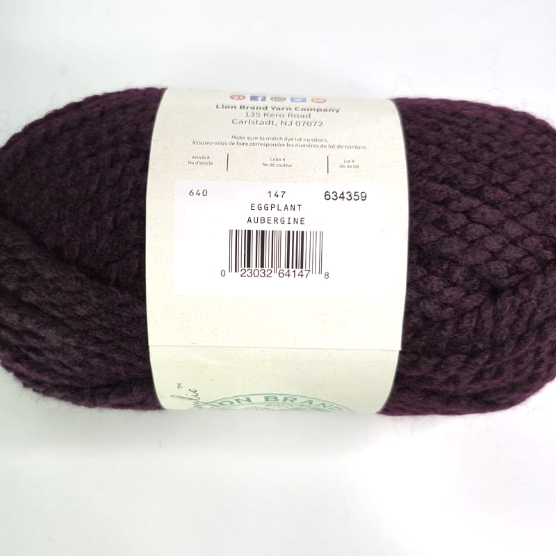 Lion Brand Wool Ease Thick & Quick in 147 Eggplant - Image 2