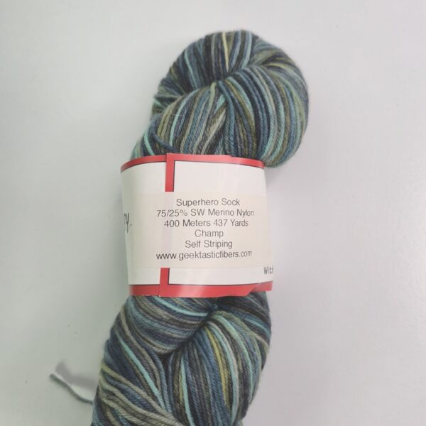 Image of Geektastic Fibers Superhero Sock Self Striping in Champ