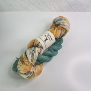 Crystalskye's Hand Dyed Ragdoll Fingering w/ Mini in Pumpkin Juice - Image 1