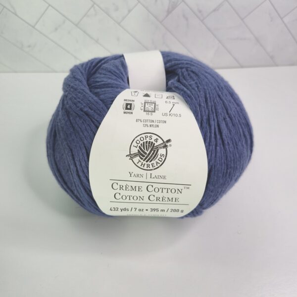 Image of Loops & Threads Crème Cotton in 17 Navy