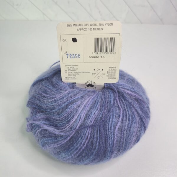 Image of Cleckheaton Flowerdale Mohair 8 Ply in 15 Blue Variegated