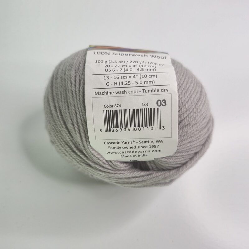 Cascade Yarns 220 Superwash® in 874 Ridge Rock - Image 2